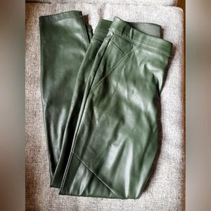 FREE PEOPLE Green pleather pants